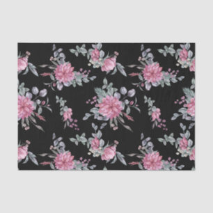 Papier Mousseline Elégante aquarelle Poinsettias sur Arrière - plan 