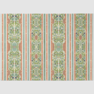 Papier Mousseline Elégante Chinoiserie Florale Vintage Jade Découpag