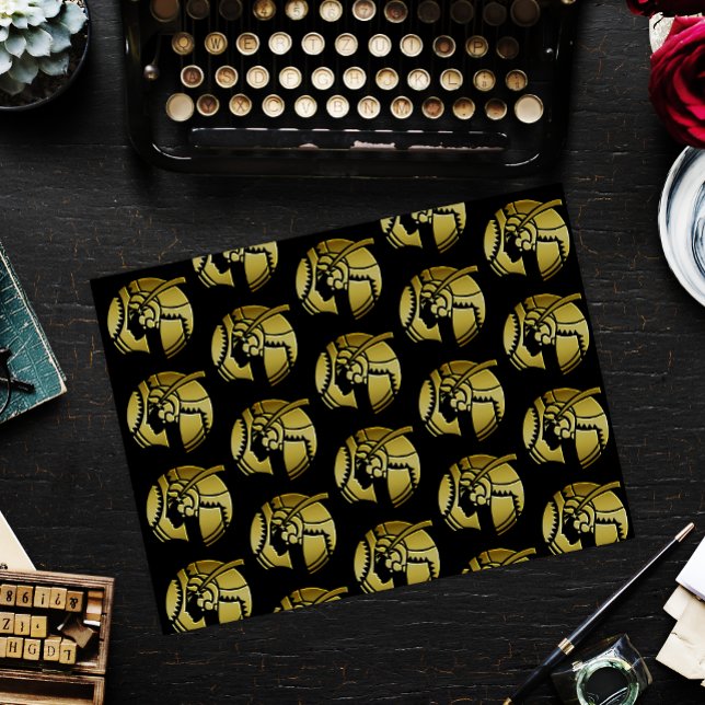 Papier Mousseline Élégante dame Art Déco Noir et Or (Créateur téléchargé)