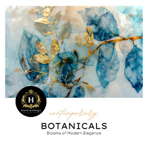 Papier Mousseline Elégante découpage de tissus bleu et or