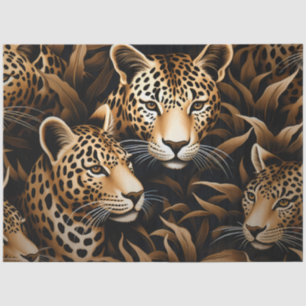 Papier Mousseline Elégante Exotic Cheetah Faune Imprimer Découpage