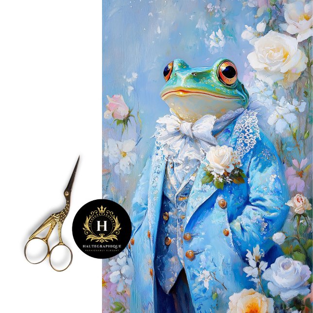 Papier Mousseline Elégante grenouille lunaire Fête des mères Découpa (Créateur téléchargé)