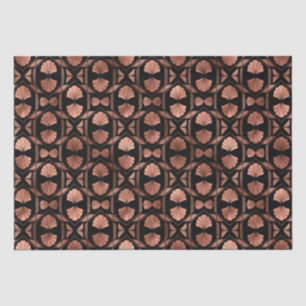 Papier Mousseline Élégante grille éventail or rose motif Art Déco