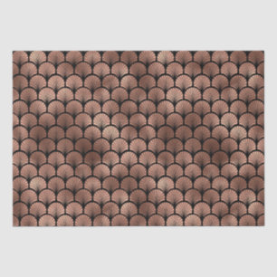 Papier Mousseline Élégante grille éventail or rose motif Art Déco