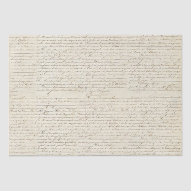 Papier Mousseline Élégante lettre manuscrite Vintage (Recto)