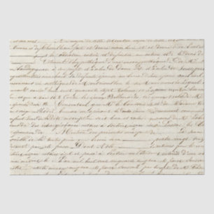 Papier Mousseline Élégante lettre manuscrite Vintage