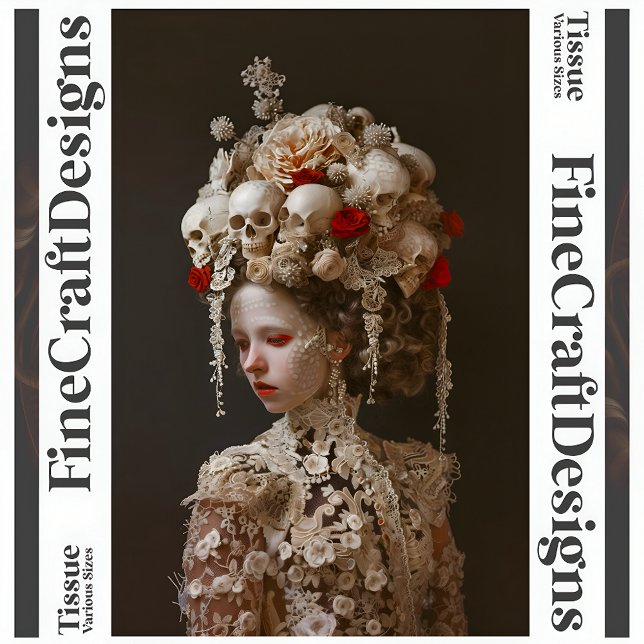 Papier Mousseline Élégante Mariée Gothique Avant-Garde A7L Découpage (Créateur téléchargé)