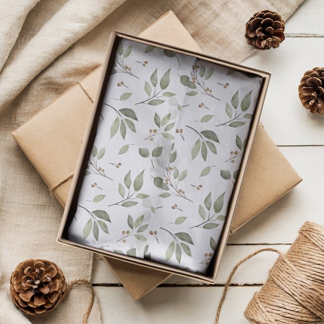 Papier Mousseline Élégante verdure hivernale (Créateur téléchargé)