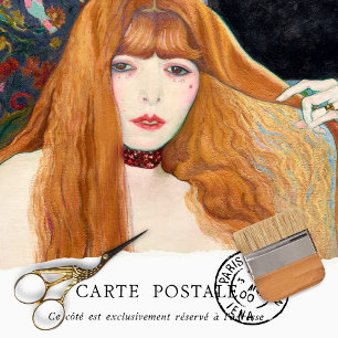 Papier Mousseline Élégante Vintage femme Rustique Texture Tissue Pap