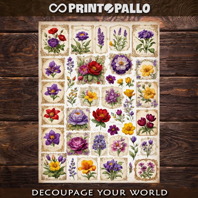 Papier Mousseline Élément de découpage de fleurs et de plantes à déc (Créateur téléchargé)