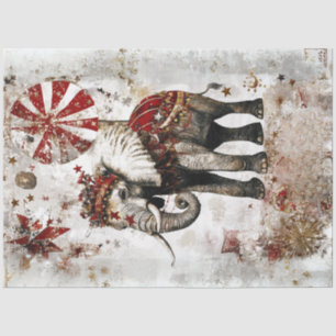 Papier Mousseline Elément festif ordonné de Decoupage Circus Elephan