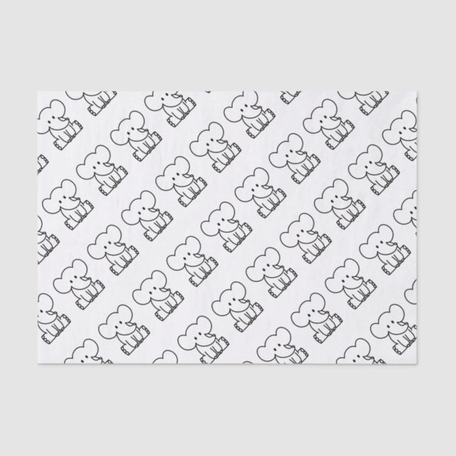 Papier Mousseline Éléphant (Recto)