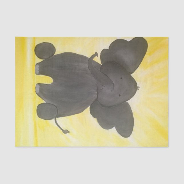 Papier Mousseline Éléphant de bébé (Recto)