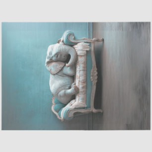 Papier Mousseline Eléphant de découpage allongé sur un canapé Vintag