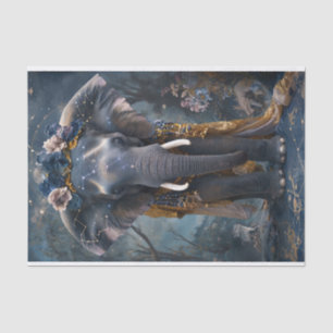 Papier Mousseline Eléphant en floraison