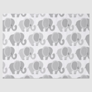 Papier Mousseline Éléphant gris neutre de beau bébé