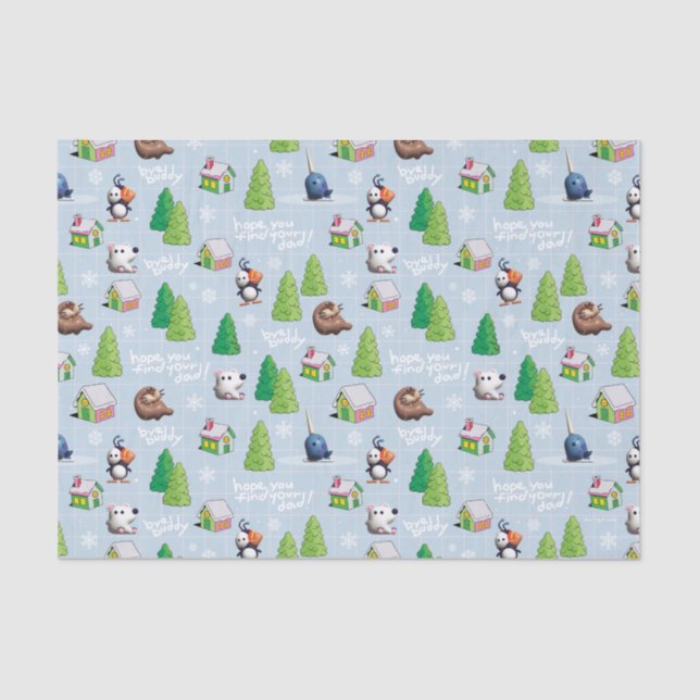 Papier Mousseline Elf the Movie | Bye Buddy Hope You Find Your Dad (Recto)