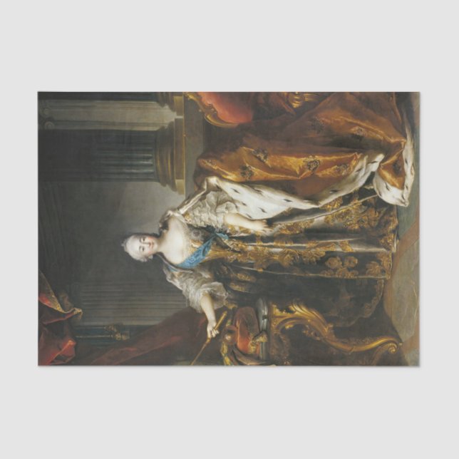 Papier Mousseline Elizabeth Petrovna par Louis Tocque (Recto)