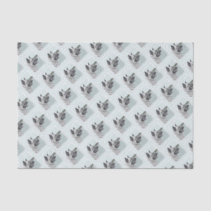 Papier Mousseline Elkhound norvégien à la peinture de village - Dog