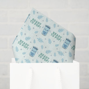 Papier Mousseline Elle est prête à éclater Blue Boho Kawaii Soda