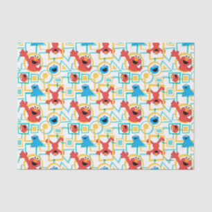 Papier Mousseline Elmo & Cookie Monster Fun Shapes Motif