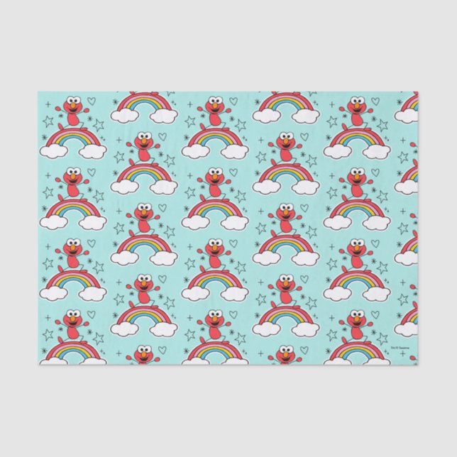 Papier Mousseline Elmo Rainbow Doodley Graphic (Recto)
