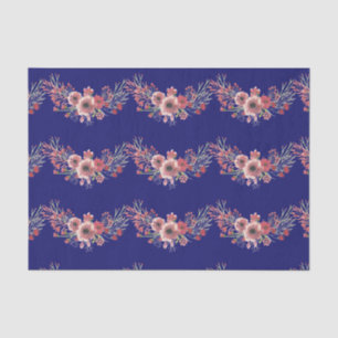 Papier Mousseline Emballage de faveur de marine florale de corail mo