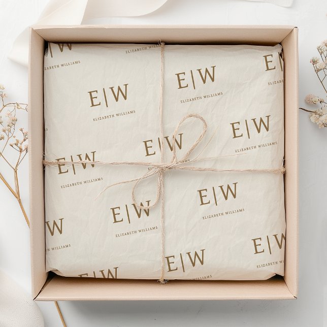 Papier Mousseline Emballage d'entreprise de monogramme de marque per (Créateur téléchargé)