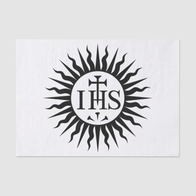 Papier Mousseline Emblème de la Société de Jésus (Recto)