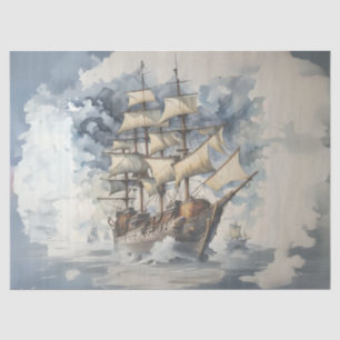 Papier Mousseline Embrace de Dreadnought Bateau Brown Bleu