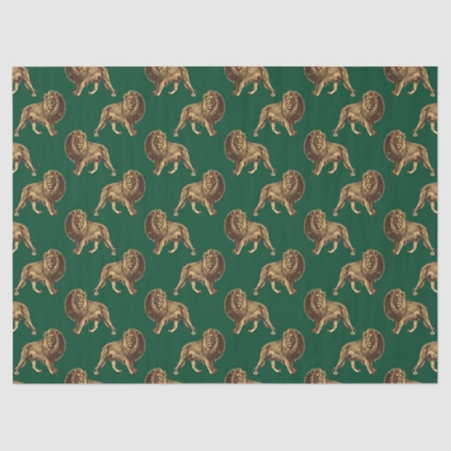 Papier Mousseline Emerald and Gold Safari Series Design 13 (Recto)