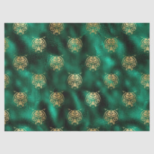 Papier Mousseline Emerald et Gold Safari Series Design 5