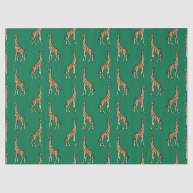Papier Mousseline Emerald et Gold Safari Series Design 7 (Recto)