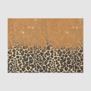 Papier Mousseline Empreinte de léopard avec la course de brosse de