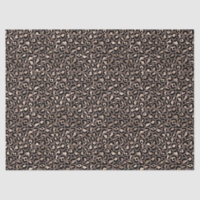 Papier Mousseline Empreinte de léopard de bronze Brown au chocolat n (Recto)