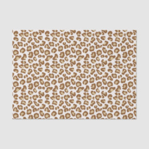 Papier Mousseline Empreinte de léopard de neige, beige, tan et crème