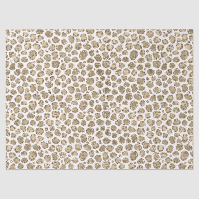 Papier Mousseline Empreinte de léopard Glitz de Parties scintillant  (Recto)