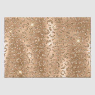 Papier Mousseline Empreinte de léopard Gold Glam Parties scintillant