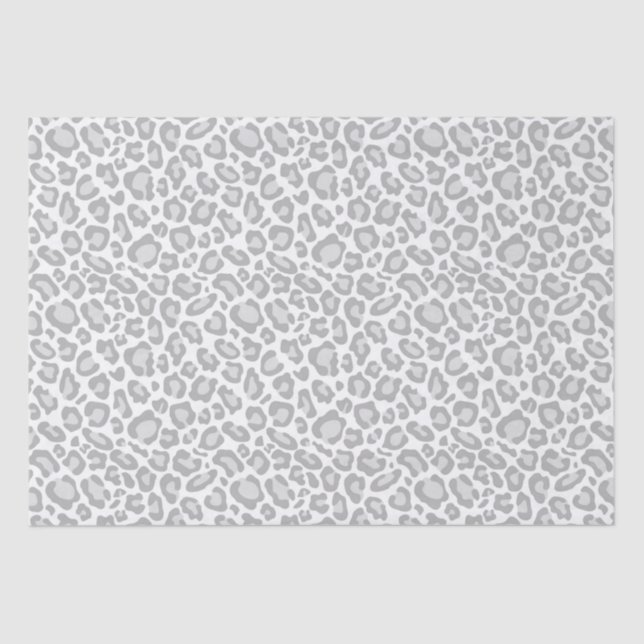 Papier Mousseline Empreinte de léopard gris (Recto)