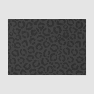 Papier Mousseline Empreinte de léopard noir minimal moderne