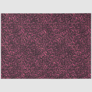 Papier Mousseline Empreinte de léopard noir rose glam
