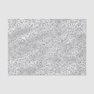 Papier Mousseline Empreinte de léopard Parties scintillant Silver Gr