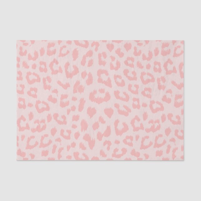 Papier Mousseline Empreinte de léopard rose pâle (Recto)