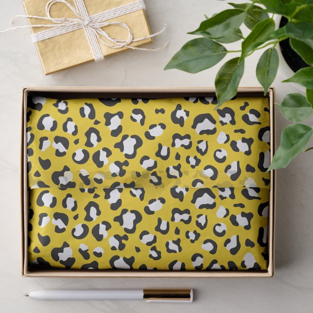 Papier Mousseline Empreinte de léopard, Spots de léopard, Leopard Ja (Cadeau)