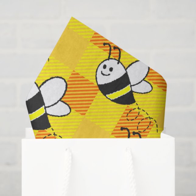 Papier Mousseline Empreinte de patte d'aquarelle bleu (Sac cadeau)