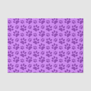 Papier Mousseline Empreinte de patte pourpre en pastel de chien