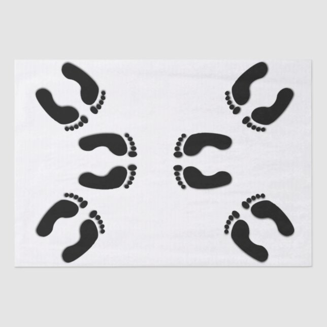 Papier Mousseline Empreintes de pieds nus (Recto)