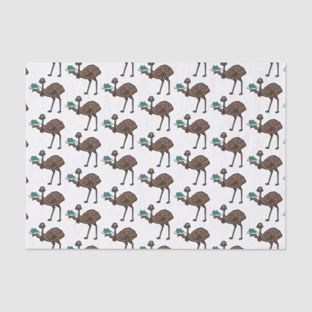 Papier Mousseline Emu avec dessin animé d'oeufs (Recto)
