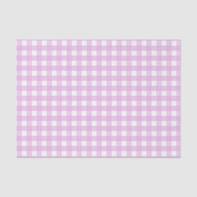 Papier Mousseline En vichy rose pâle (Recto)