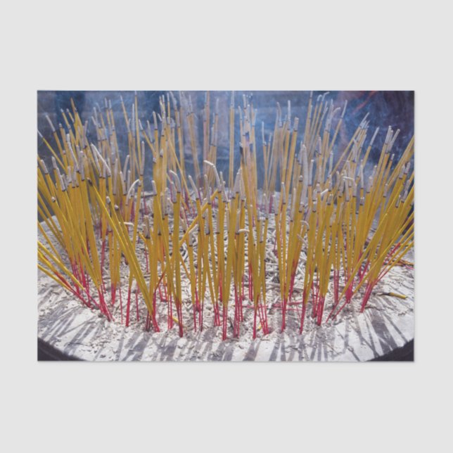 Papier Mousseline Encens dans un temple, Zhongdian, Yunnan - Chine (Recto)